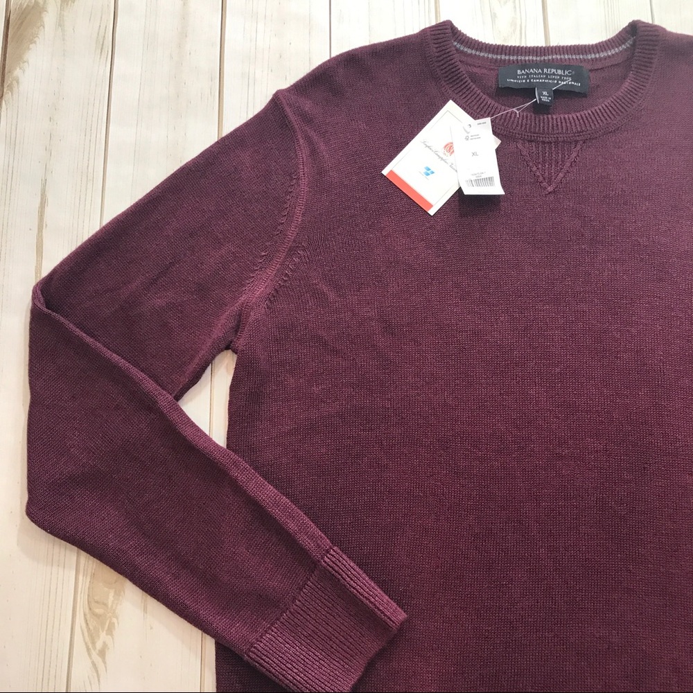 (SOLD) Banana Republic Italian Linen Sweater, XL - Picture 3 of 7